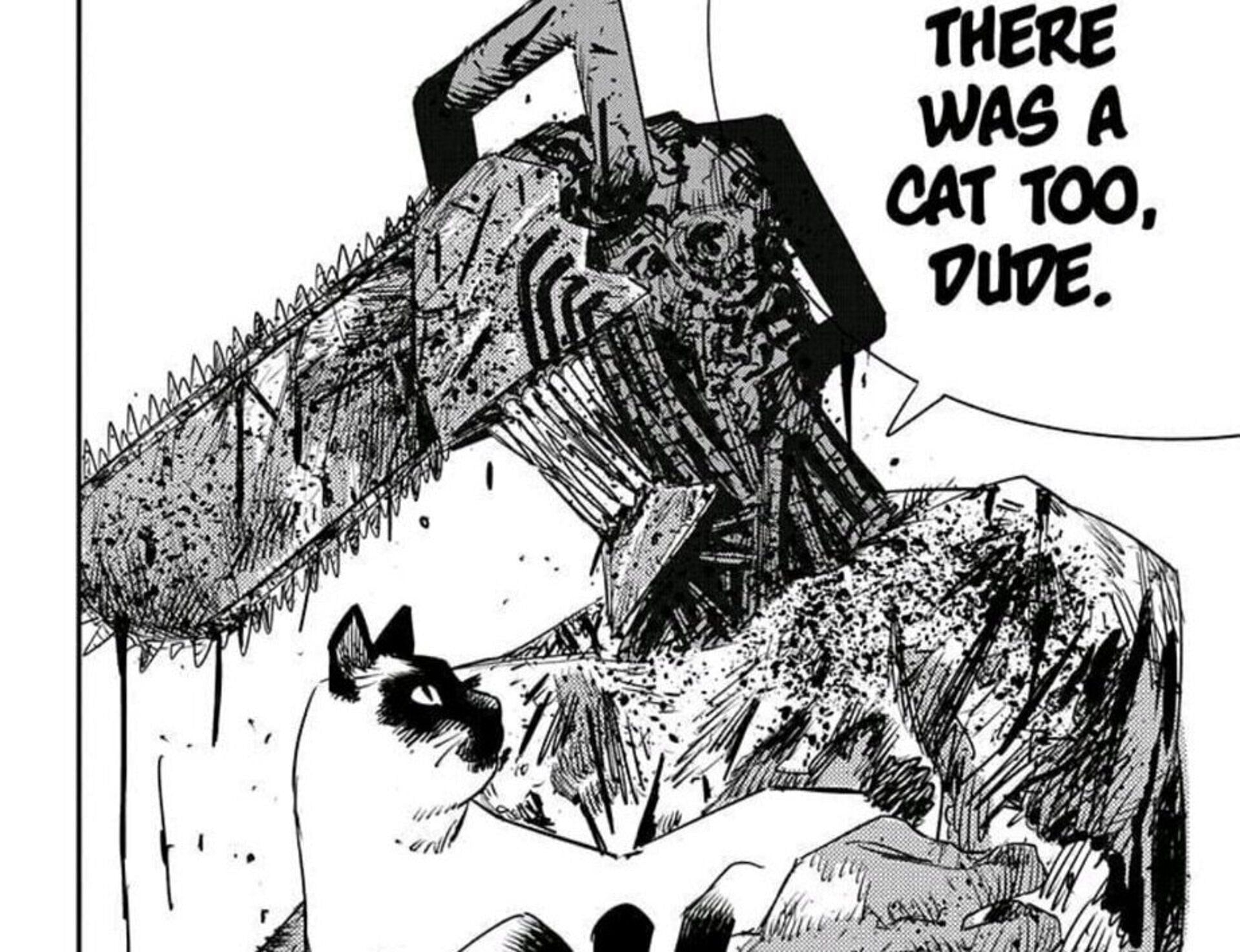 Denji saves a cat (Image via Viz Media)